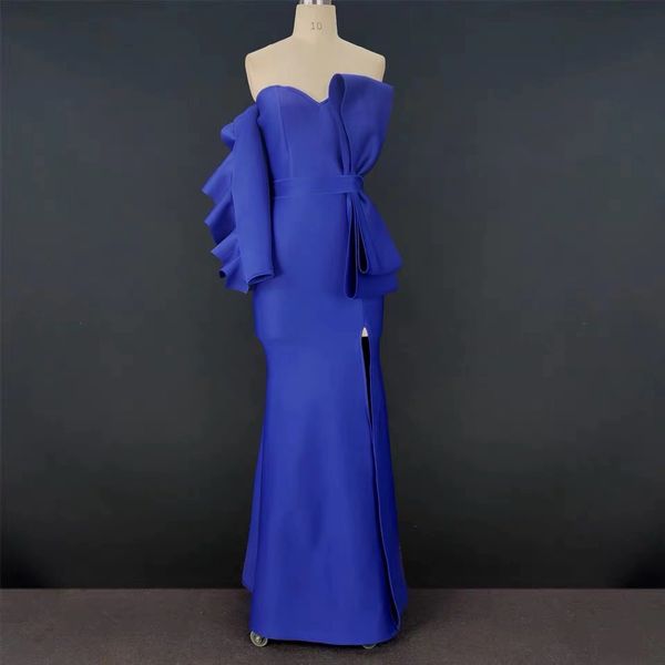 

wrap chest dress with long sleeves flaps irregular evening dress, White;black