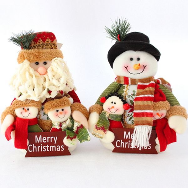 

2019 interesting christmas dolls family portrait old man snowman christmas decoration for home festival party drop gift bag