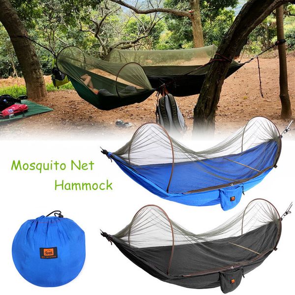 

2.5x1.2m outdoor mosquito net parachute hammock camping hanging sleeping bed swing portable hammock tent