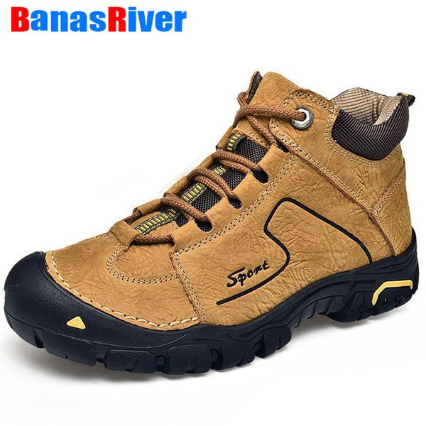 

handmade anti-collision toe leather snow boots men shoes winter short plush ankle fashion comfort footwear, Black