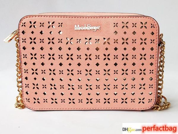 

pink sugao crossbody bag chain shoulder purse new style pu leather designer handbag fashion famous women messenger bag hollow style