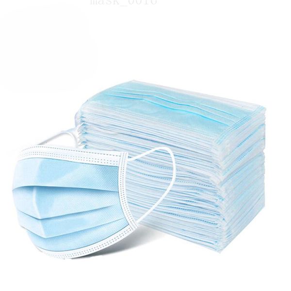 

бесплатная доставка быстрая доставка синий черный 1шт одноразовые маски загрязнение маска для лица рот дыхание 3 слоя amp; earloop маска