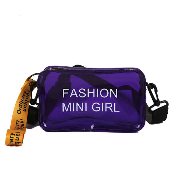 

woman fashion jelly letter street simple design shoulder bag messenger bag