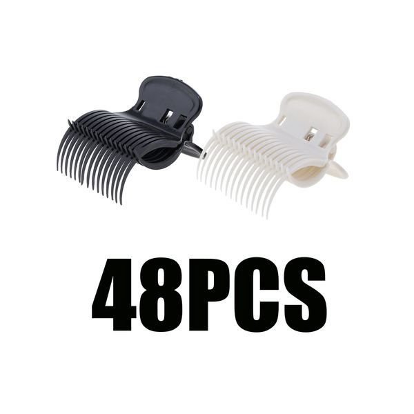 

48 pieces plastic roller super clips hair curler claw clamps for women