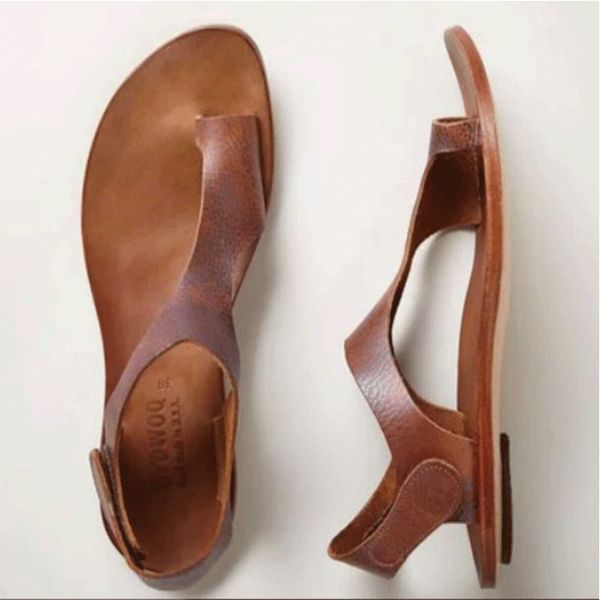 

2020 genuine leather shoes women ethnic bohemian summer shoe women pompon sandals gladiator roman shoes mujer womens flat sandal, Black