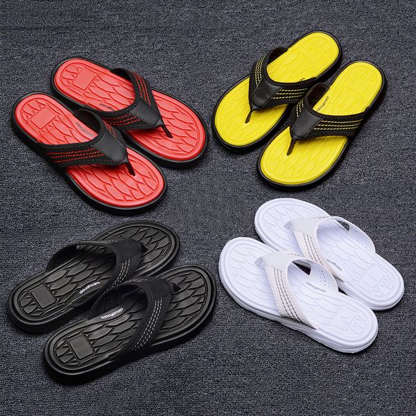 

original box new luxury designer cloudfoam flip flops mens fashion street beach outdoor indoor comfortable casual slippers sandals, Black