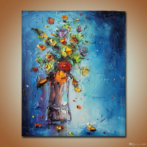 

Modern Abstract Hand-Painted & HD Canvas Print Art Oil Painting Flower,Home Wall Decor on High quality Thick canvas Multi Sizes f01