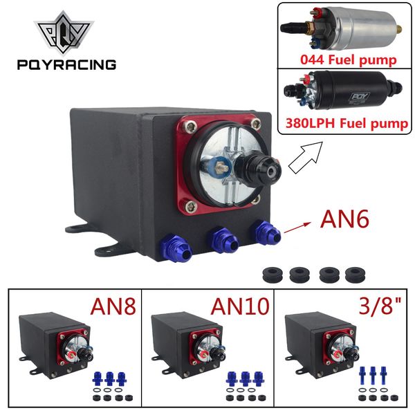 Einzel-Kraftstoffpumpen-Ausgleichsbehälter-Ölauffangbehälter, kompatibel mit 044-Kraftstoffpumpe oder 380 LPH Black PQY-Kraftstoffpumpe mit verschiedenen Anschlüssen