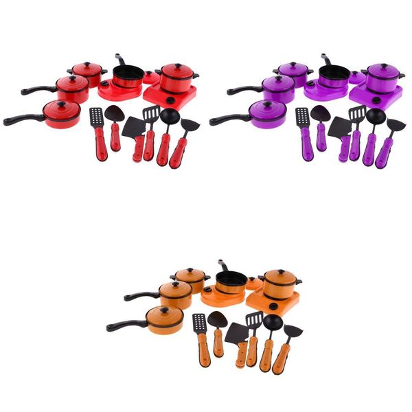 

3 sets plastic simulation kitchen cookware set kids simulation kitchen toys