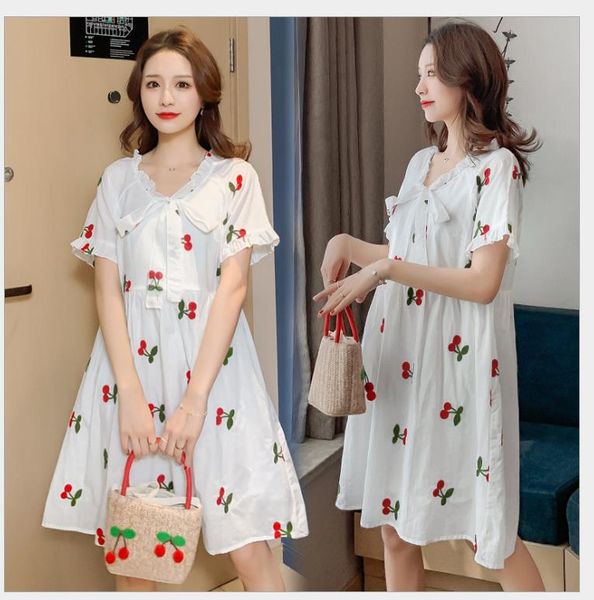 

2020 new maternity summer dress, White