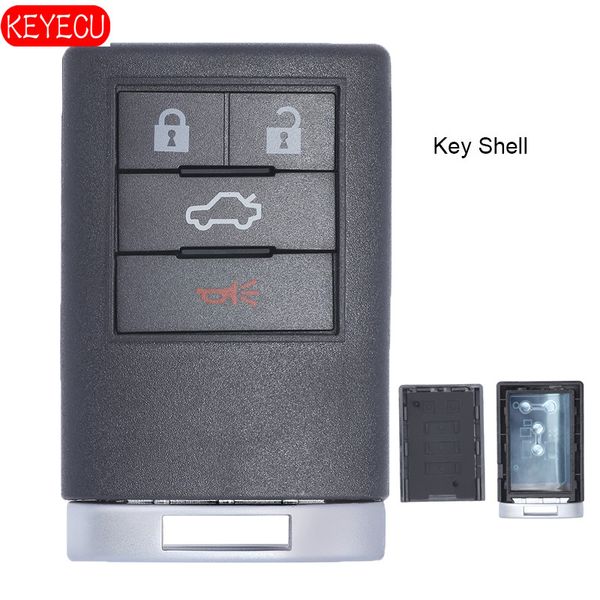 

keyecu remote key shell fob 4 button keyless entry for cts sts dts fcc: ouc600066