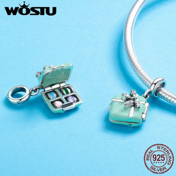 

wostu горячие продажи 925 sterling silver macaron candy box мотаться charm подходят бусы ожерелье браслет для женщин diy ювелирных изделий f, Bronze;silver