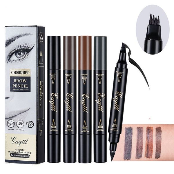 

2 in 1 makeup tattoo eyebrow pen waterproof pencil long lasting waterproof and sweat-proof non-decolorizing eyebrow pen