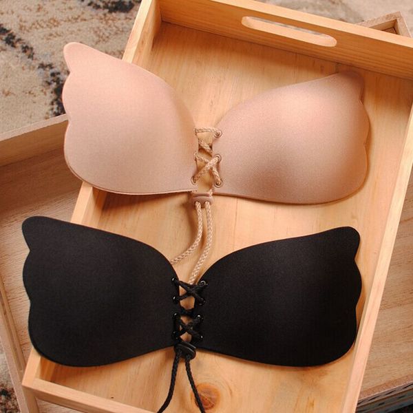 Strapless Invisible Bra Backless Self-Adhesive Push Up Wings Sticky Bras