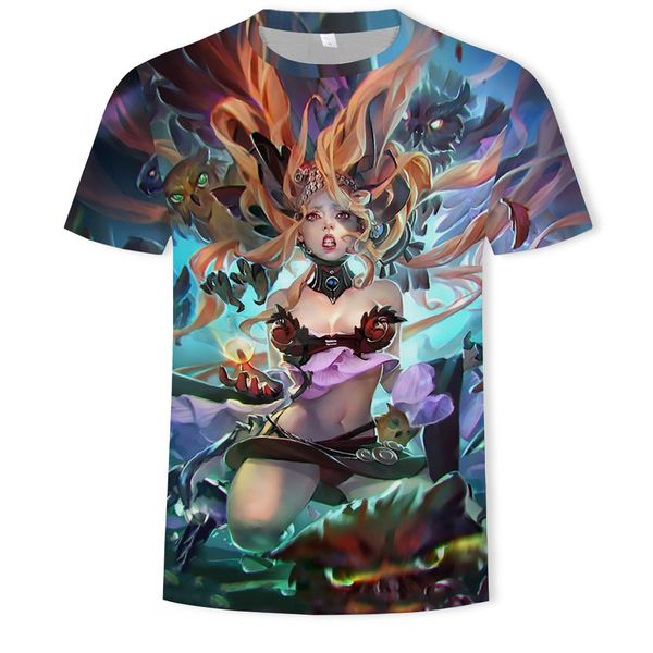 

mens designer youth street anime beauty pattern 3d printed t-shirt short sleeve j8h, White;black