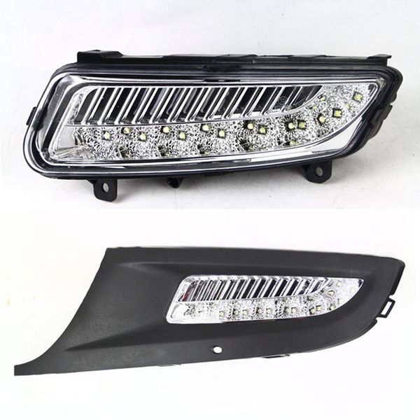 

1 set for vw volkswagen polo mk8 6r 2011 2012 2013 car led fog lamp drl front bumper light and wire frame cover 6rd 941 699 6rd 941 700