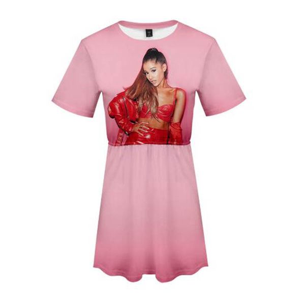 Hip Hop Dress 3d Print Ariana Grande Thank U Next Harajuku Dress Women Summer 2019 Kawaii Kpop Hot Sale Casual Dress Plus Size Casual Dresses Cute