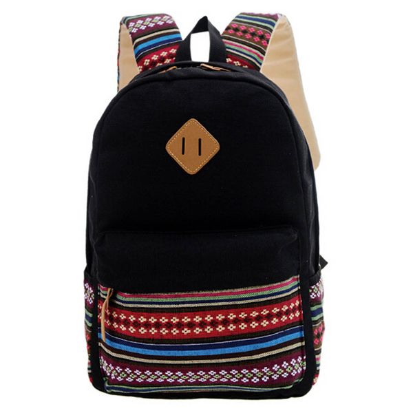 

2019 boys girls rucksack shoulder bookbags school bag satchel travel canvas backpack student bag notebook zipper women #ng
