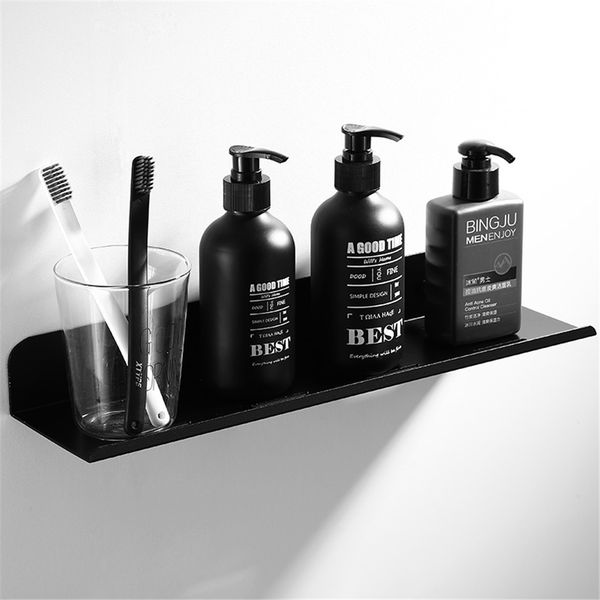 

black shower caddy floating shelf wall mounted bathroom shelves space aluminum bath rack shampoo accessories storage