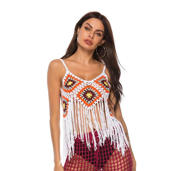 

camis tank fashion tassel white black woman tank bikini swimsuit beach wear retail wholesale
