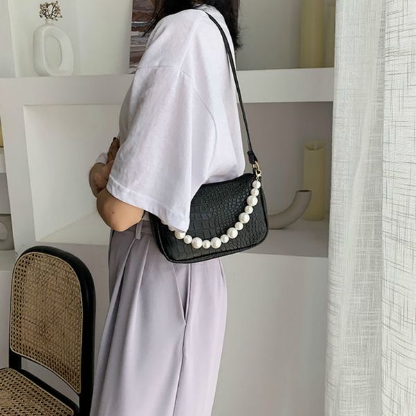 

pear design crocodile pattern pu leather small shoulder bag for women summer crossbody bag luxury ins lady travel handbag #20