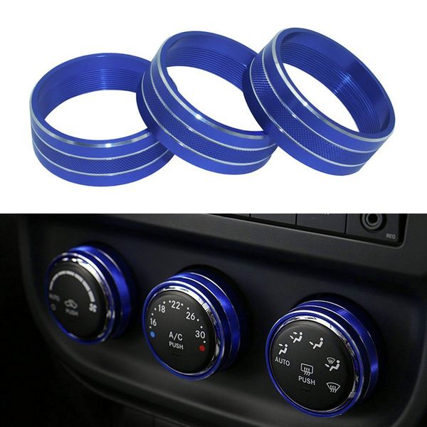 

3 pieces ac audio switch ring trim for jeep wrangler jk jku 2011-2018