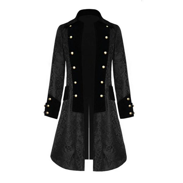 

джентльменского мужские пальто мода стимпанк vintage фрак куртка готический викторианский сюртук мужская равномерное костюм, Black;brown
