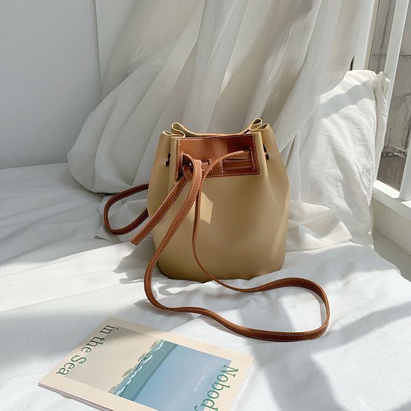 

hao chuang yi pu women's bag 2020 new fashion shoulder slant drawstring bucket bag