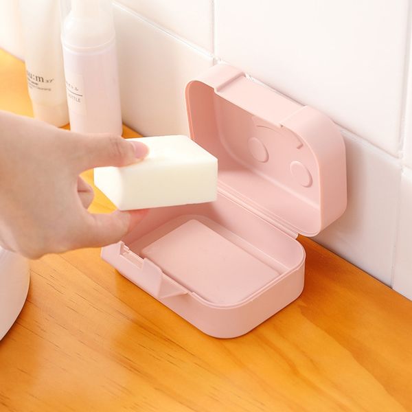 

ванная туалет путешествия портативный soap box drain soap box с герметичной крышкой уплотнение тарелка покрытием мыльницы случае home organi