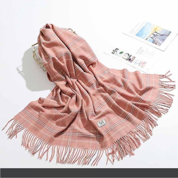 

2019 new winter cashmere scarves female long bar should be lengthened fashion warm shawl factory wholesale, Blue;gray