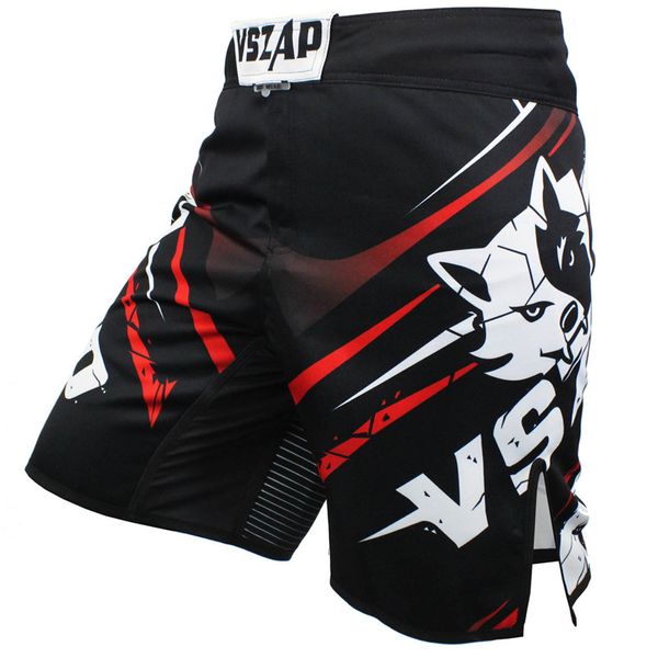 

men polyester shorts muay thai boxing shorts pantalones black red tiger kick boxeo sanda embroidery fighting trunk, Blue