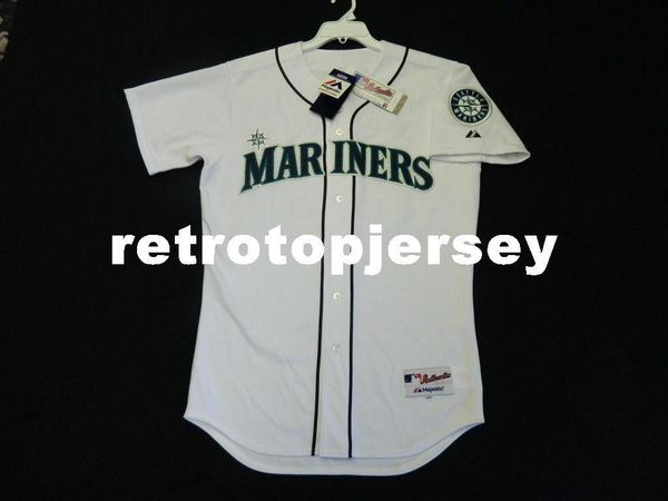 

majestic seattle blank home white on field jersey mens stitched wholesale big and tall size xs-6xl baseball jerseys, Gray