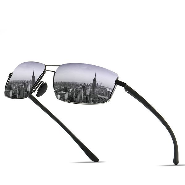 

fashion 2020 new sports sunglasses polarized sunglasses men classic rimless driving glasses hd designer sunglasses uv protection dust-proof, White;black