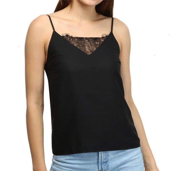 

womens womens blouses womens fashion and blouses summer lace polyester vest simple blusas sleeveless solid shirt y18, White