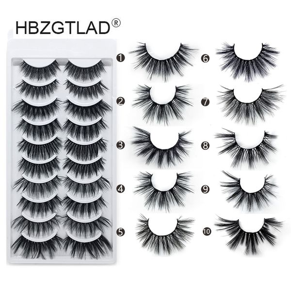 

5/10pairs multipack 3d soft mink hair false eyelashes handmade wispy fluffy long lashes natural eye makeup tools faux eye lashes