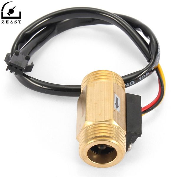 

flow sensor g1/2" dn15 copper hall effect liquid water flow sensor switch flowmeter meter