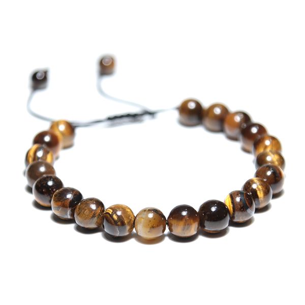 

2020 fashion men's bracelet adjustable weave string braslet male hand jewelry accessories real pissco tiger eye beads brazalete, Golden;silver
