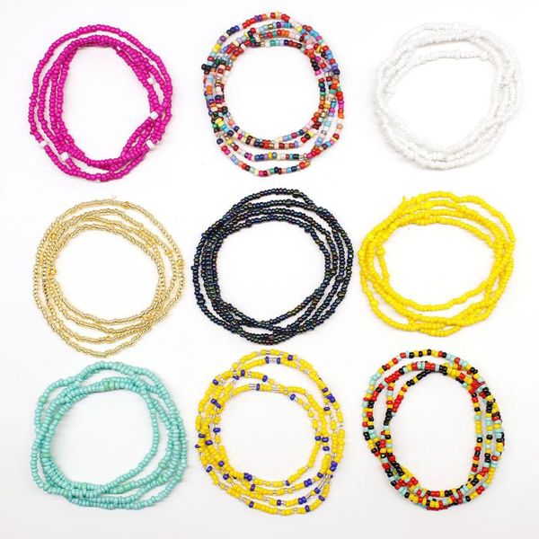 

vsco girl colorful beads bracelet multi layers rice bead bracelet handmade new diy vsco string bracelet pony beads mixed colors wholesale, Golden;silver