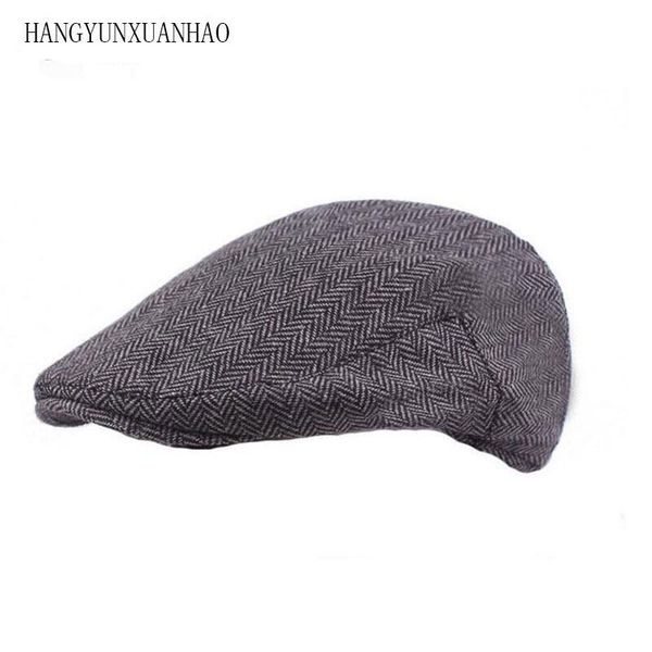

peaky blinders men berets hat autumn new vintage herringbone octagon cap women's casual pumpkin hat gatsby flat beret hats, Blue;gray