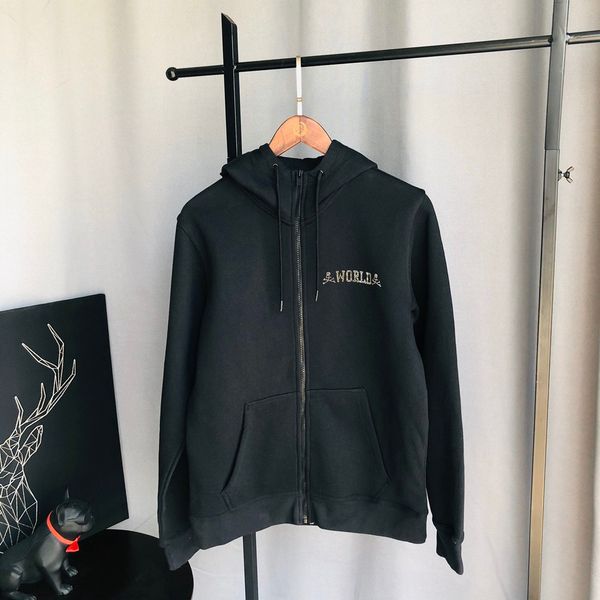 

2020 new quality mastermind japan diamonds hoodies men women couples zipper hooded sweatshirts mmj skulls cotton hoodie men, Black