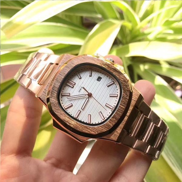 

date watch men automatic watches silver strap blue stainless mens mechanical orologio di lusso wristwatch, Slivery;brown