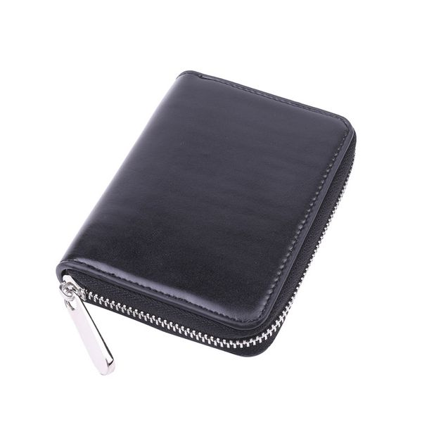 

japan selling oil wax leather short microfiber men's wallet mobile phone zip coin purse, Black