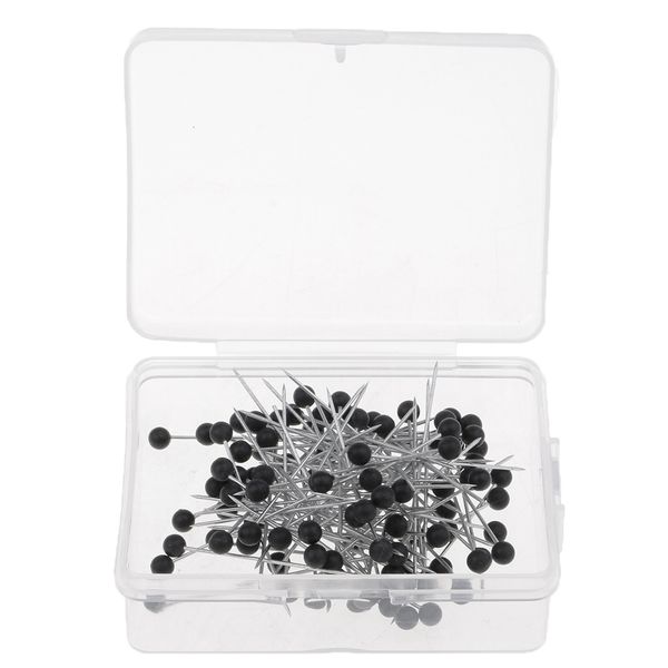 

100x head pins wig extension wire beads headpins stainless steel heads point