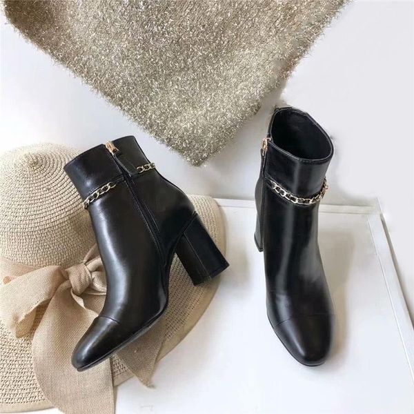 

2019 authentic martin calfskin ankle boots women lace up genuine leather black high heels boots g35008 x53109 94305 ankle heels size 35-45
