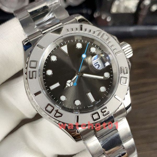 

дизайнерские мужские часы 2813 с автоподзаводом розовое золото yacht-master роскошные мужские часы механическая дата oyster стальная резинка, Slivery;brown