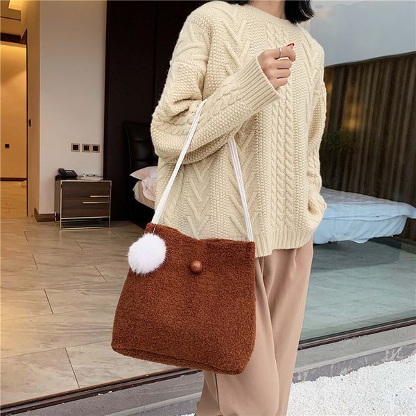 

модные женские сумки ретро сплошной цвет кисточки мягкие большой емкости открытый велюр сумка удобные покупки или путешествия