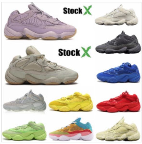 

2020 new soft vision kanye west desert rat 500s men women running shoes designer bone white salt super moon yellow blush sport sneakers