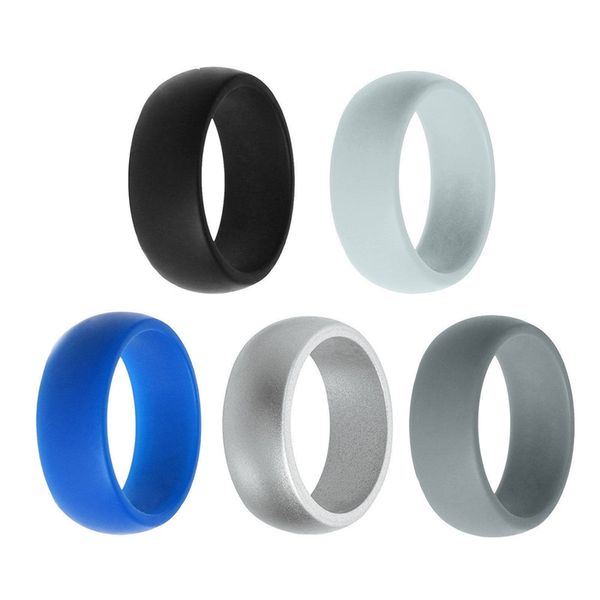 

5pcs/set outdoor simple style silicone ring smooth flexible fitness equipment unisex