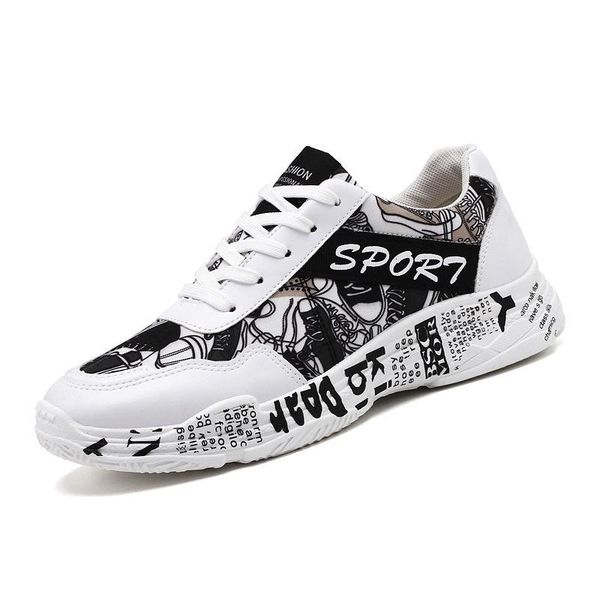 

irregular graffiti casual tide shoes men joker korean fashion deodorant breathable sports small white men s shoes