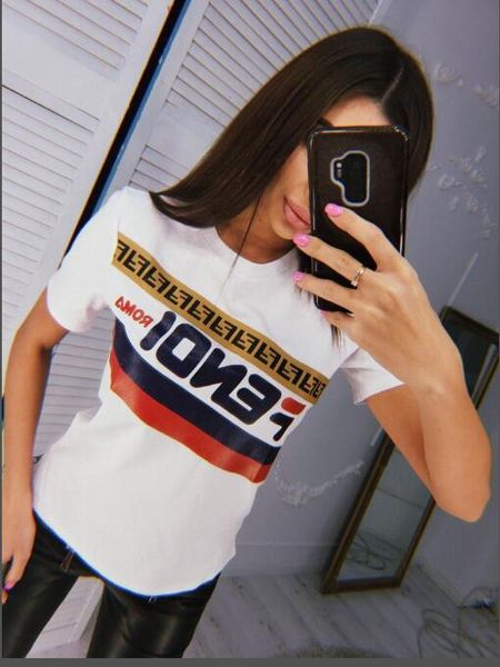 

горячие продавать женскую конструктора тенниски женщин printed коротких sleevetee для tshirts повседневного summer мужского женского, White